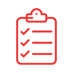 Checklist icon showing three items on a clipboard, each with a checkmark, representing a to-do list/completed tasks