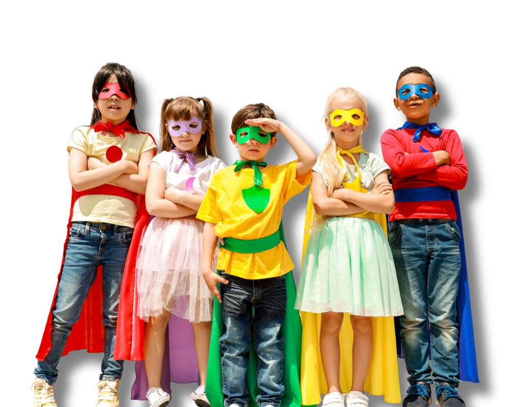 A superhero family together &mdash; protected by guaranteed life insurance from AccuQuote
