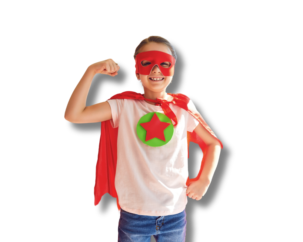 A superhero family together — income protected by disability insurance from AccuQuote