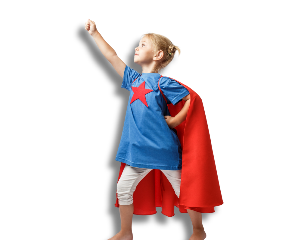 A superhero family together &mdash; protected by return of premium term life insurance from AccuQuote